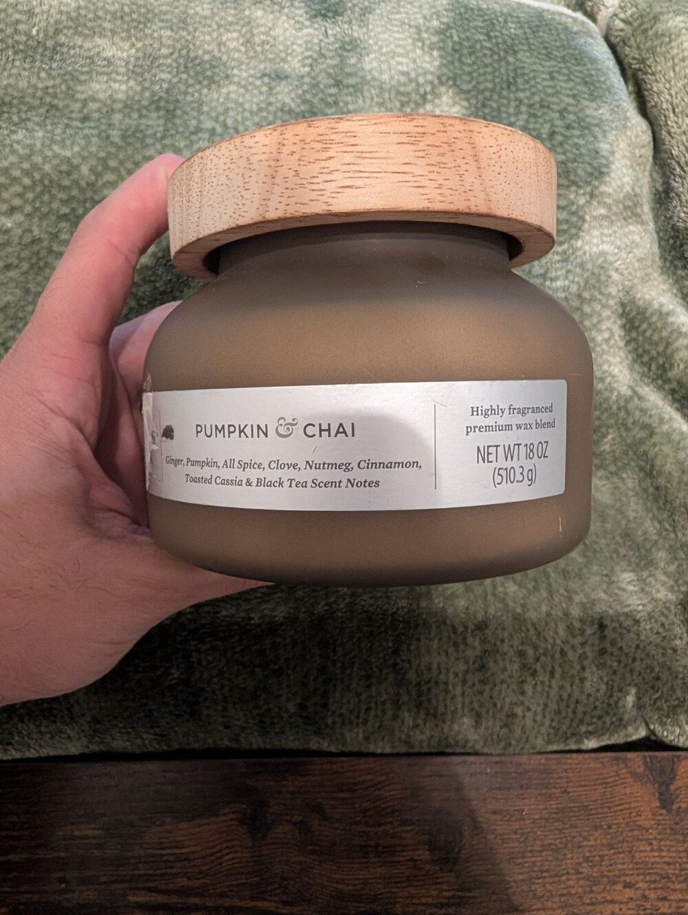 Pumpkin & Chai Scented Jar Candle - Brown